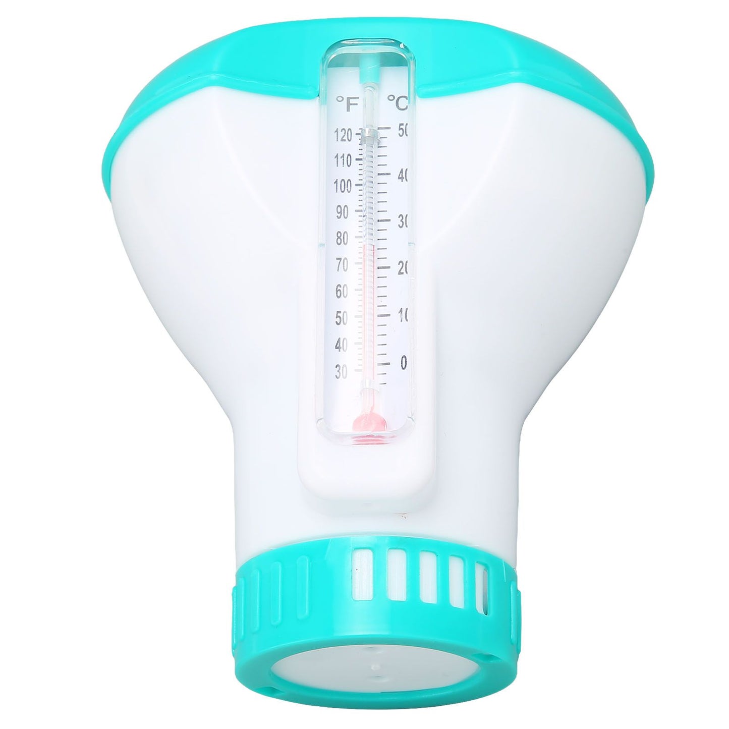 Spa Chemical Dispenser with Thermometer Reusable Lake Blue Swimming Pool Chlorine Tablet Floater V1294-YM0523-3111220090611