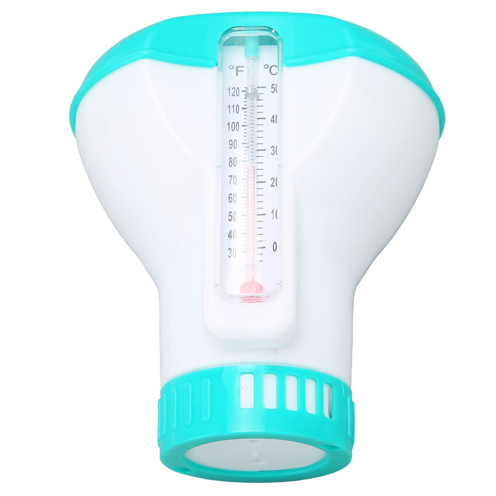 Spa Chemical Dispenser with Thermometer Reusable Lake Blue Swimming Pool Chlorine Tablet Floater V1294-YM0523-3111220090611