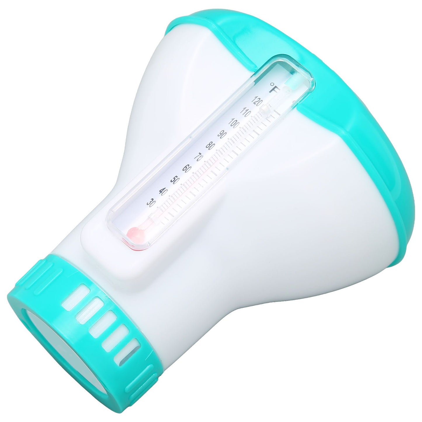 Spa Chemical Dispenser with Thermometer Reusable Lake Blue Swimming Pool Chlorine Tablet Floater V1294-YM0523-3111220090611