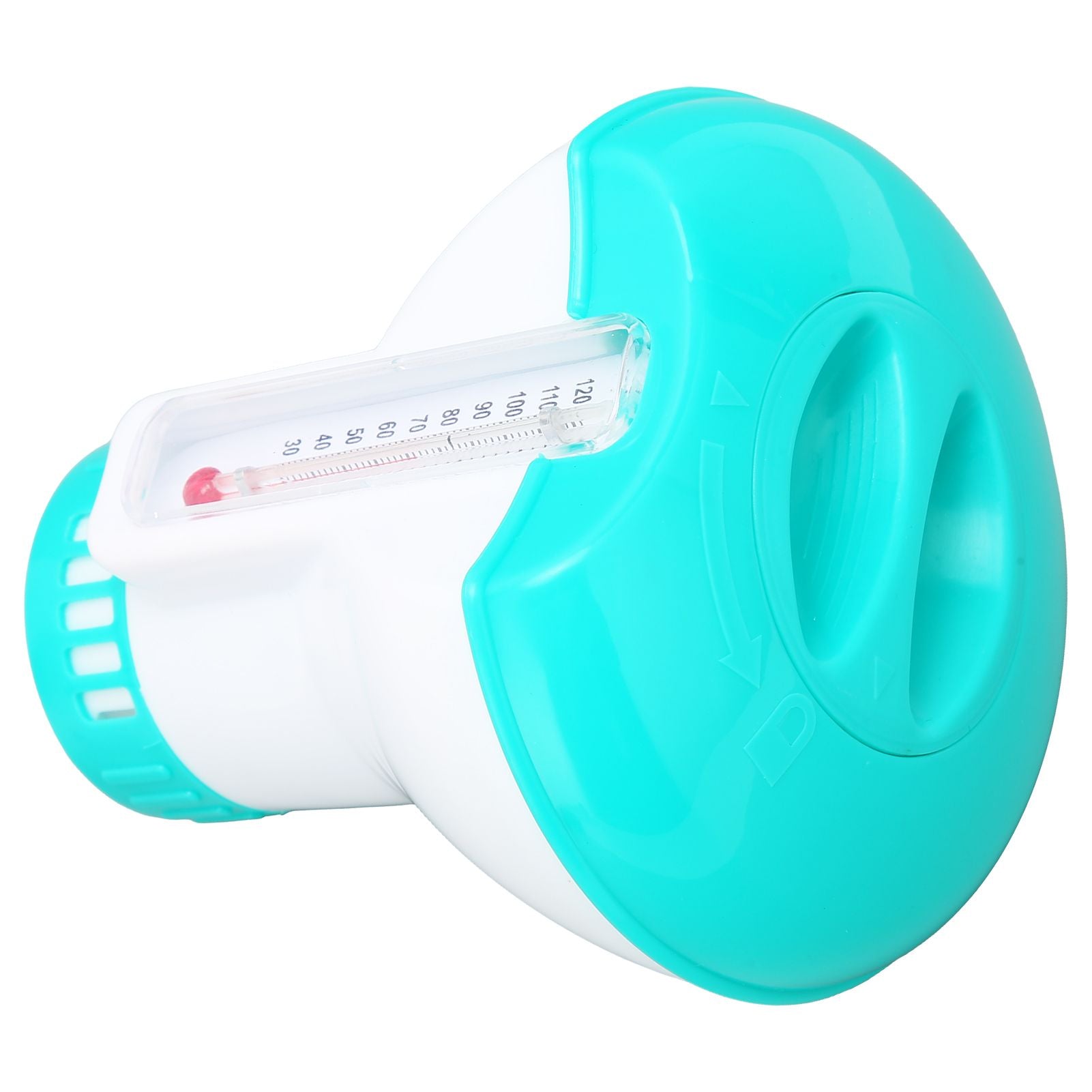 Spa Chemical Dispenser with Thermometer Reusable Lake Blue Swimming Pool Chlorine Tablet Floater V1294-YM0523-3111220090611