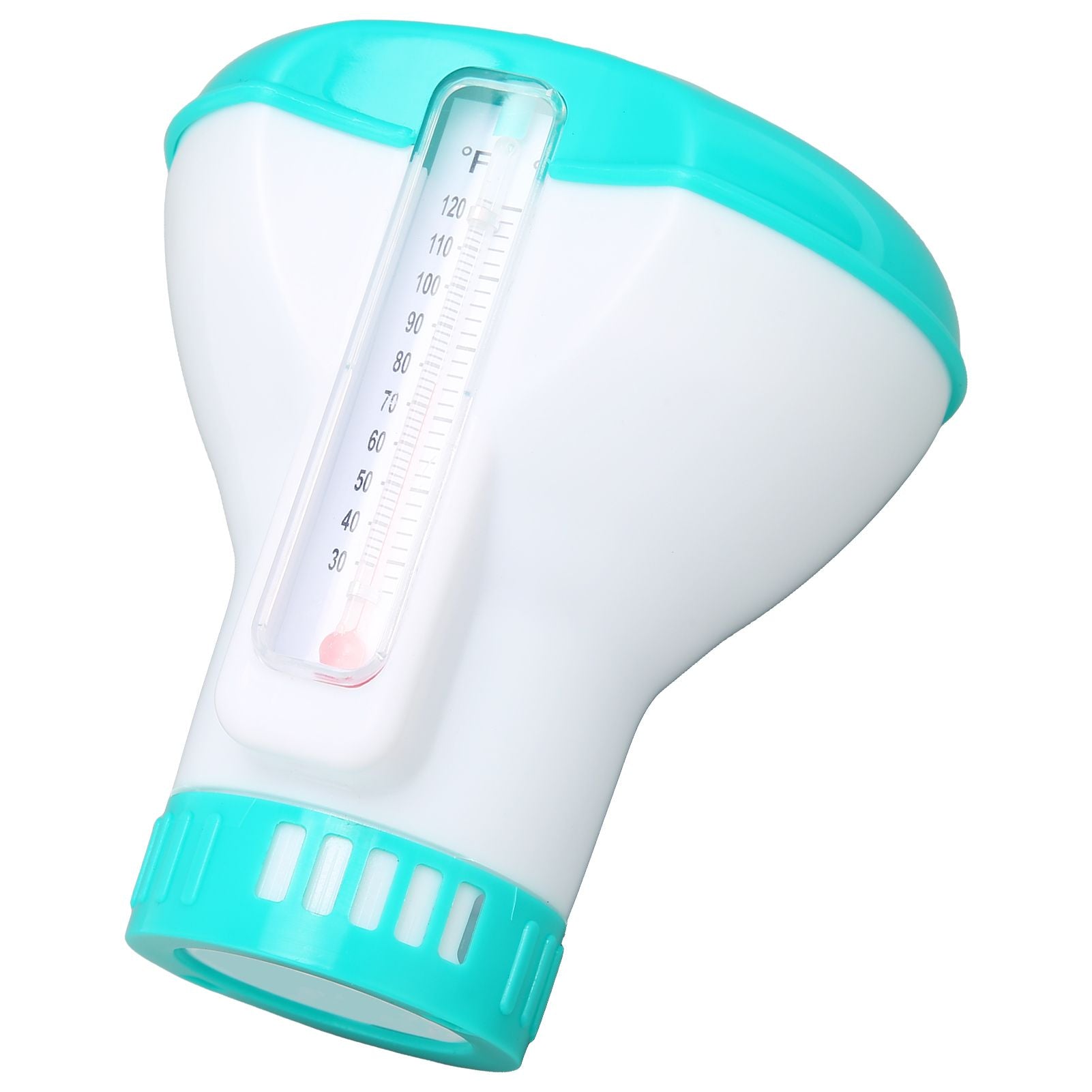 Spa Chemical Dispenser with Thermometer Reusable Lake Blue Swimming Pool Chlorine Tablet Floater V1294-YM0523-3111220090611