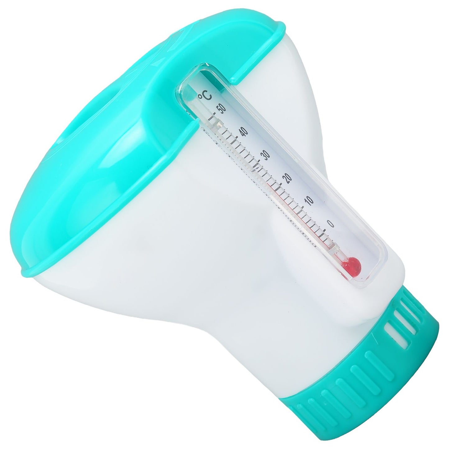 Spa Chemical Dispenser with Thermometer Reusable Lake Blue Swimming Pool Chlorine Tablet Floater V1294-YM0523-3111220090611