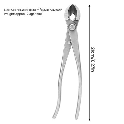 21cm/8.27in Stainless Steel Bonsai Root Cutter Trunk Splitter Branch Cutter Gardening Tool V1294-YM0523-3111220090711