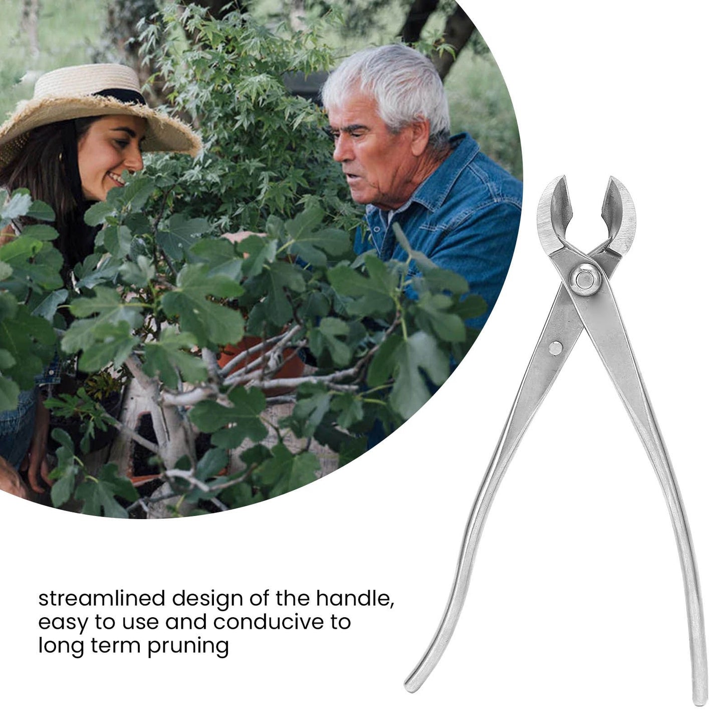 21cm/8.27in Stainless Steel Bonsai Root Cutter Trunk Splitter Branch Cutter Gardening Tool V1294-YM0523-3111220090711