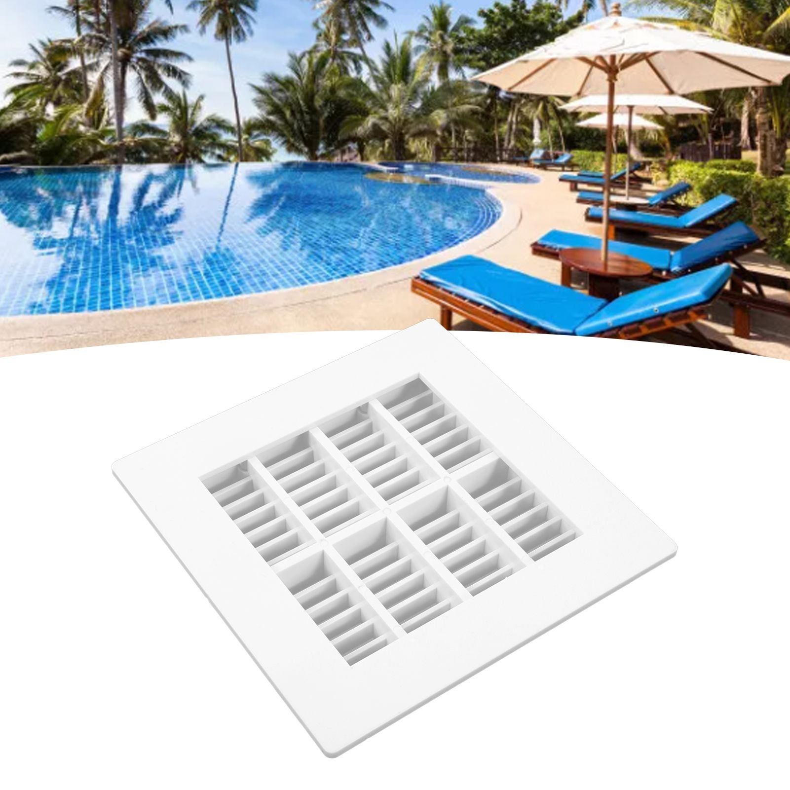 Floor Drain Cover Quadrate Multipurpose Swimming Pool Main Drainage Port for Spa Pool V1294-YM0523-3111220091211
