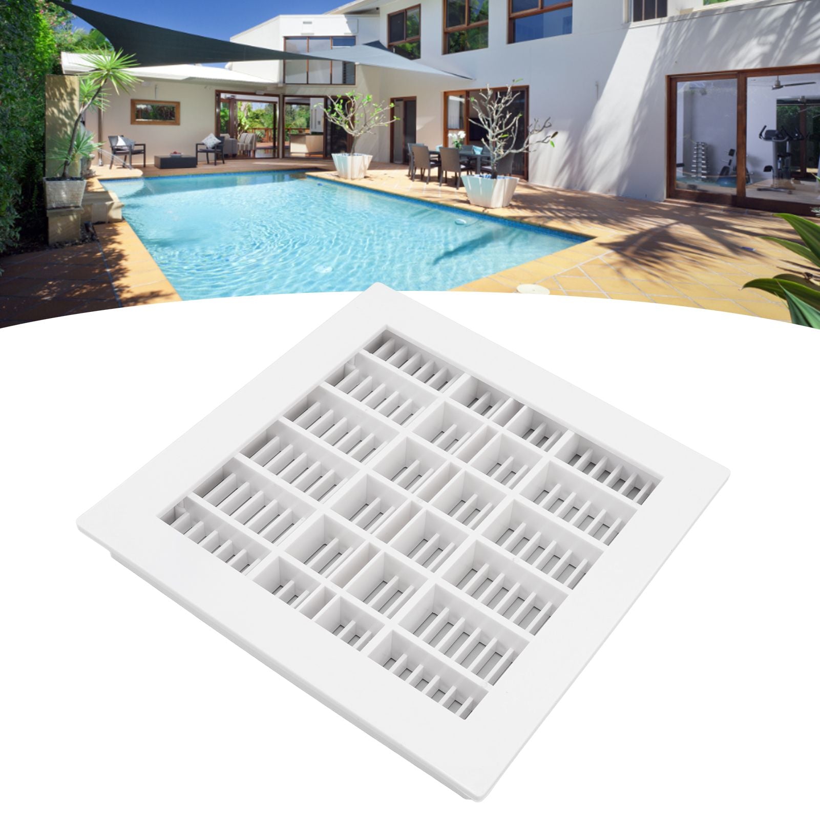 SP-1031 Pool Main Drain 25.3x25.3cm Replacement Pool Square Main Drain for Swimming Pools Massage Pools SPA V1294-YM0523-3111220091711
