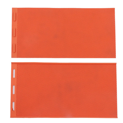 2pcs 5.4mm Beeswax Press Sheet Mould Foundation Foldable Silicone Beeswax Mold for Beekeeping Orange V1294-YM0523-3111220093211