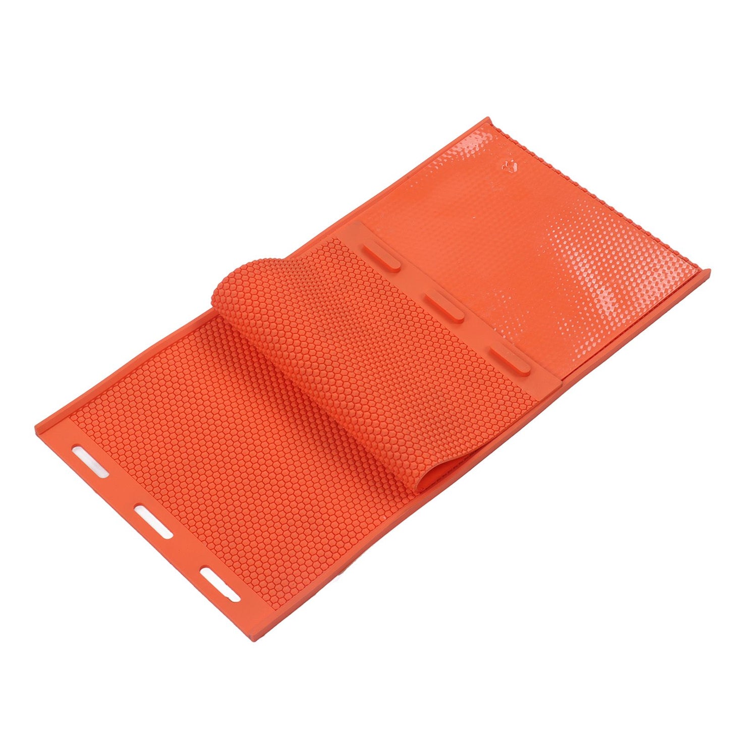 2pcs 5.4mm Beeswax Press Sheet Mould Foundation Foldable Silicone Beeswax Mold for Beekeeping Orange V1294-YM0523-3111220093211
