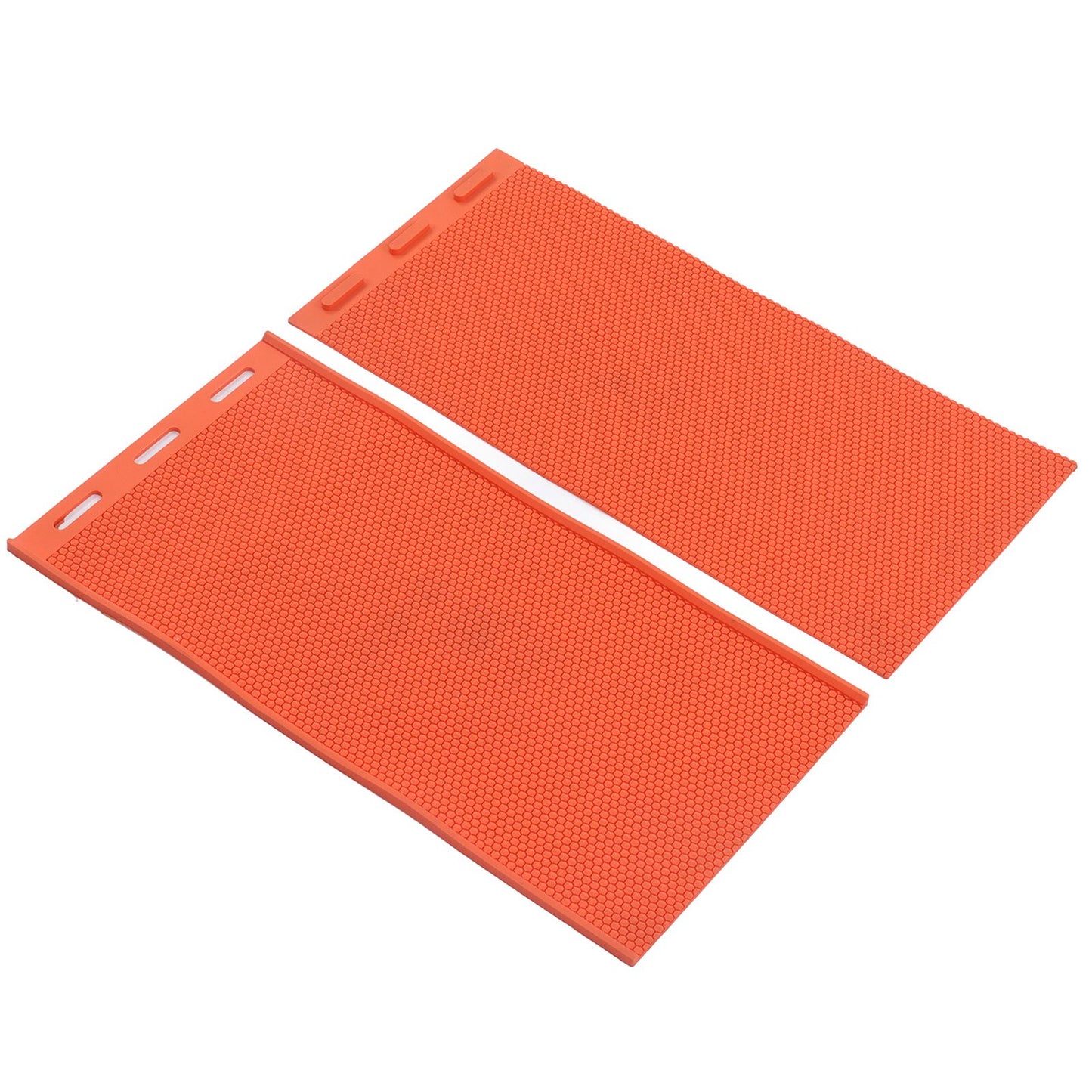 2pcs 5.4mm Beeswax Press Sheet Mould Foundation Foldable Silicone Beeswax Mold for Beekeeping Orange V1294-YM0523-3111220093211