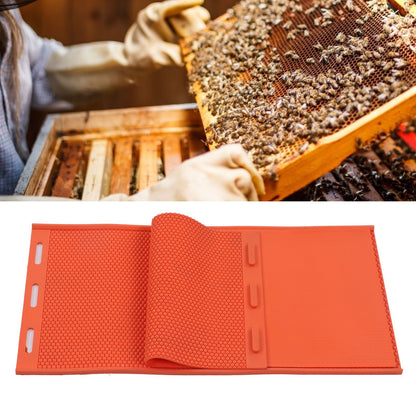 2pcs 5.4mm Beeswax Press Sheet Mould Foundation Foldable Silicone Beeswax Mold for Beekeeping Orange V1294-YM0523-3111220093211