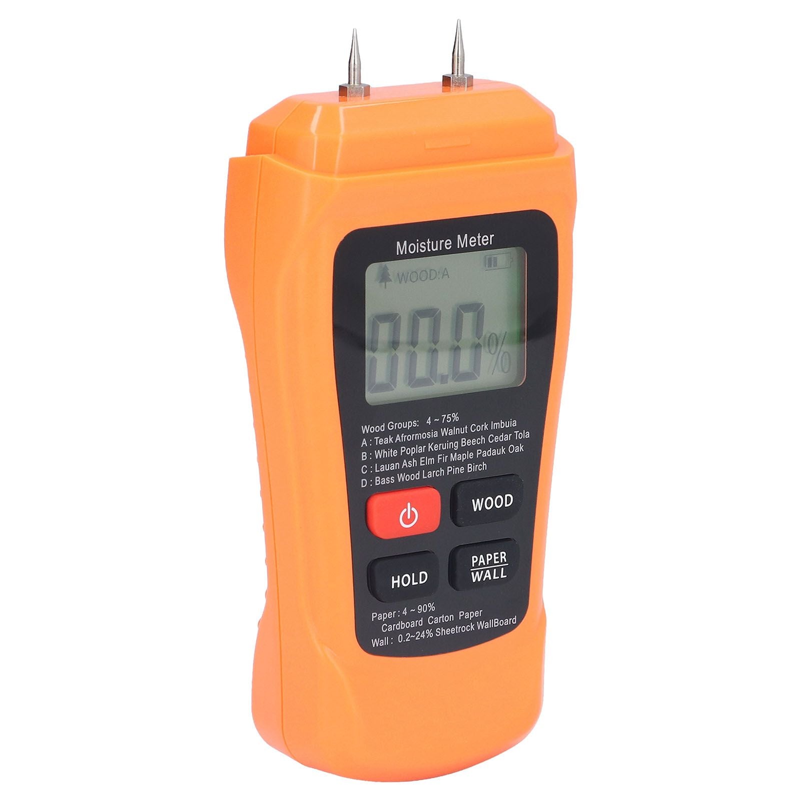 MT18 Digital Moisture Detector Backlit LCD Display Wood Moisture Meter for Wood Building Material Paper Floor V1294-YM0523-3111220094011