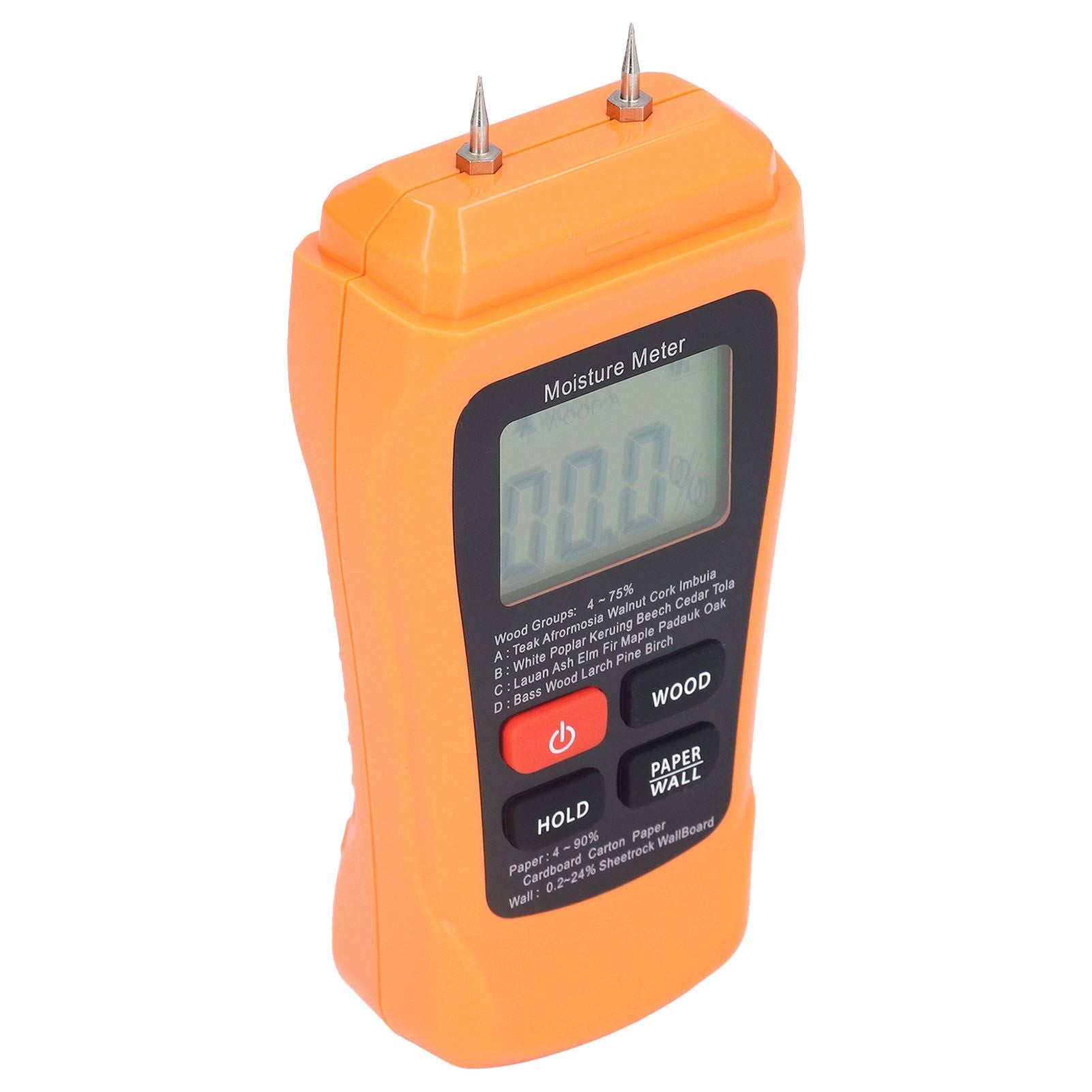 MT18 Digital Moisture Detector Backlit LCD Display Wood Moisture Meter for Wood Building Material Paper Floor V1294-YM0523-3111220094011