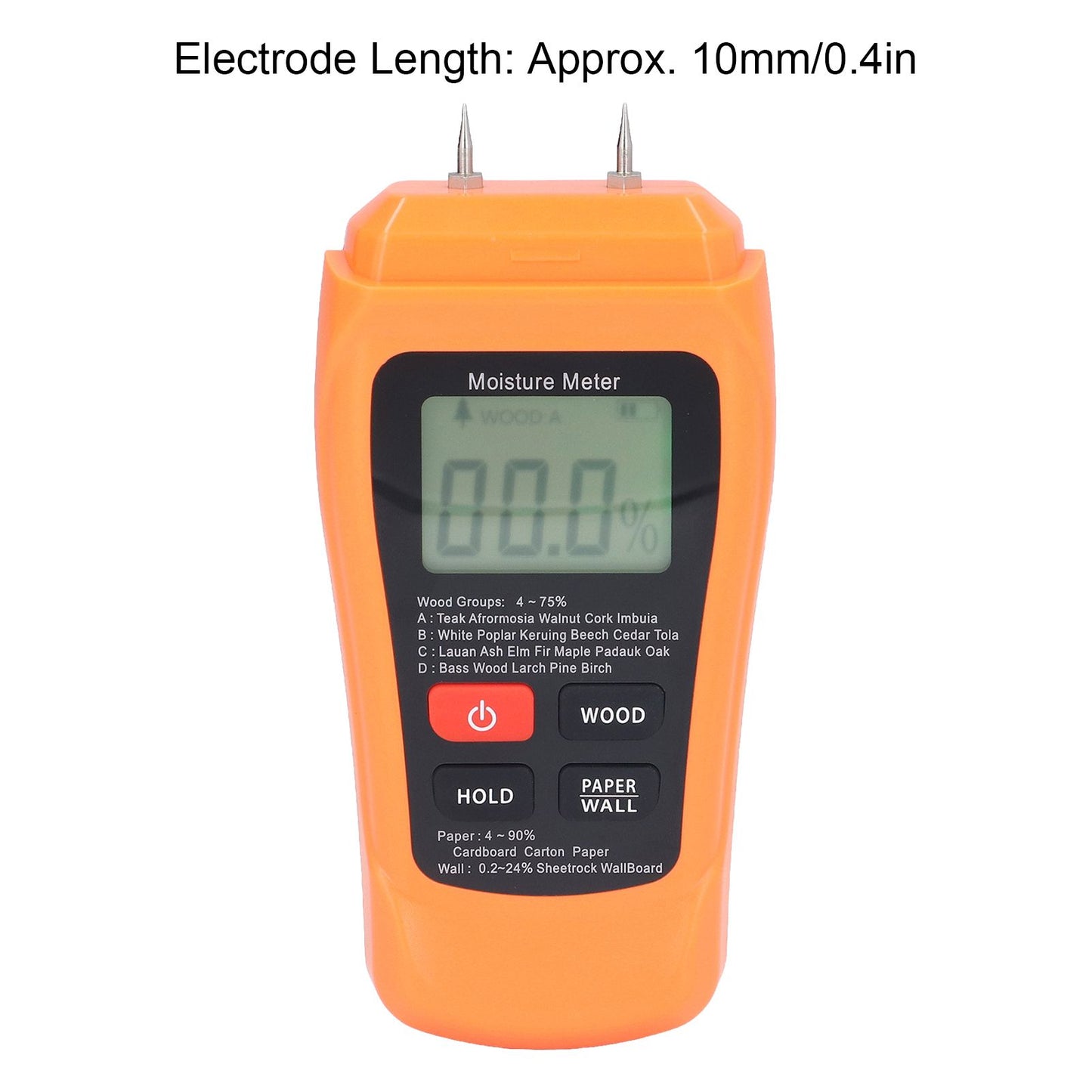 MT18 Digital Moisture Detector Backlit LCD Display Wood Moisture Meter for Wood Building Material Paper Floor V1294-YM0523-3111220094011