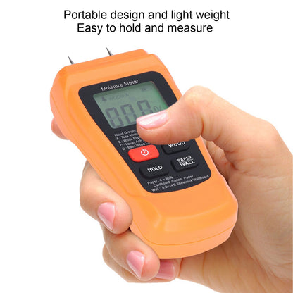 MT18 Digital Moisture Detector Backlit LCD Display Wood Moisture Meter for Wood Building Material Paper Floor V1294-YM0523-3111220094011