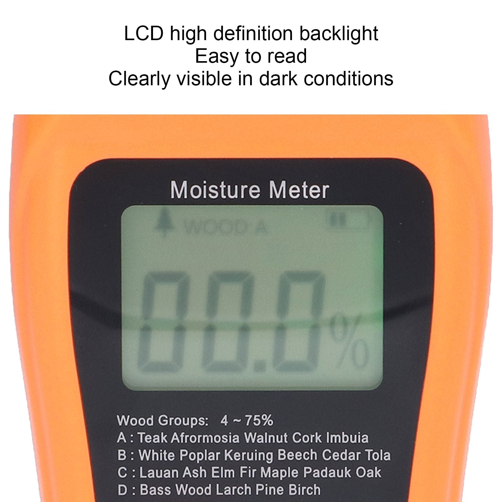 MT18 Digital Moisture Detector Backlit LCD Display Wood Moisture Meter for Wood Building Material Paper Floor V1294-YM0523-3111220094011