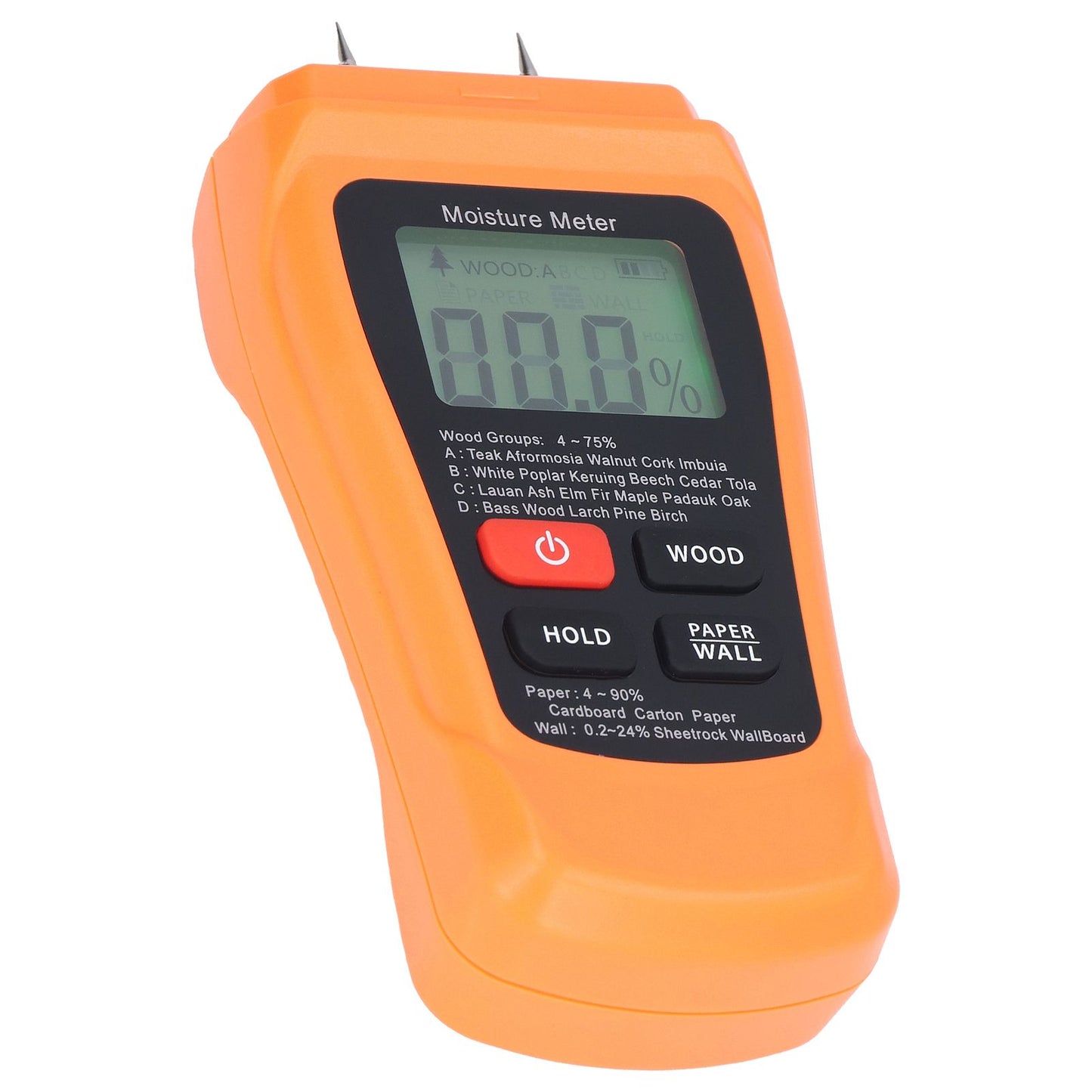 MT18 Digital Moisture Detector Backlit LCD Display Wood Moisture Meter for Wood Building Material Paper Floor V1294-YM0523-3111220094011