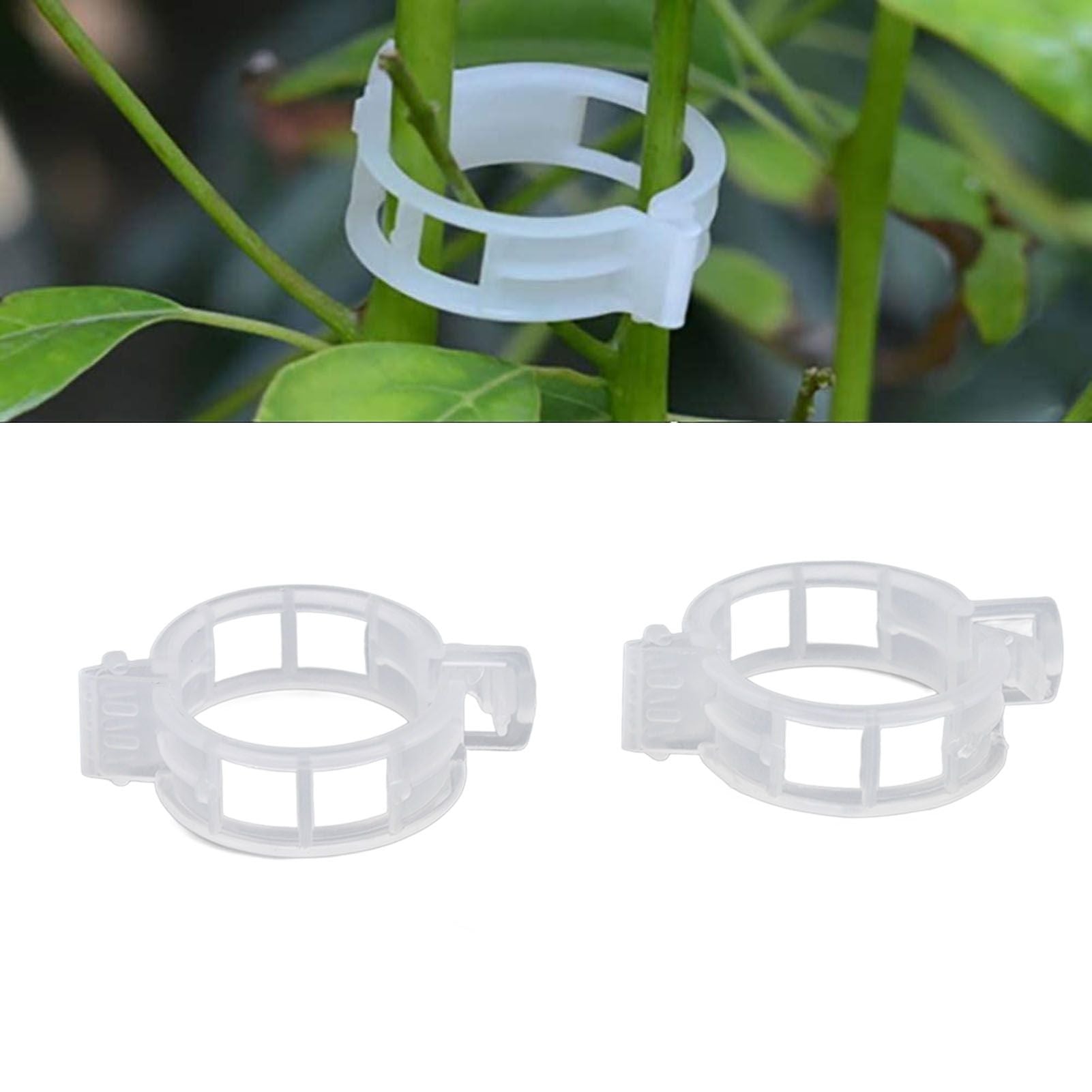 300Pcs Plastic Tomato Clips Good Fixation Support Reusable Plant Support Clips for Various Vegetables Flowers V1294-YM0523-3111220095511