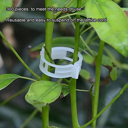 300Pcs Plastic Tomato Clips Good Fixation Support Reusable Plant Support Clips for Various Vegetables Flowers V1294-YM0523-3111220095511