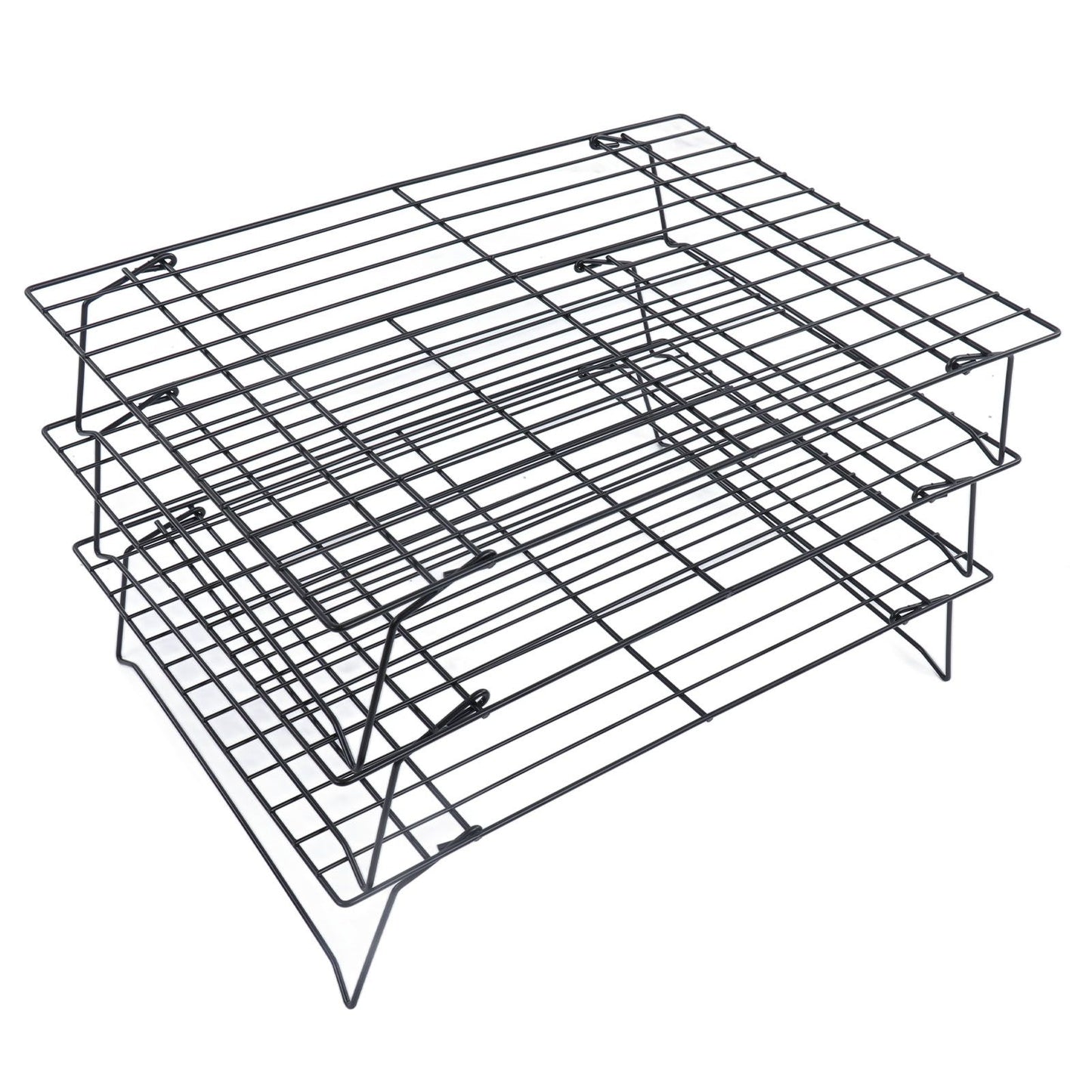 13 Inch Iron Baking Rack 3 Layer Non Stick Cooling Racks for Cooking Baking Cake Biscuits V1294-YM0523-3111220099011