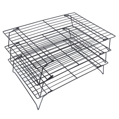 13 Inch Iron Baking Rack 3 Layer Non Stick Cooling Racks for Cooking Baking Cake Biscuits V1294-YM0523-3111220099011