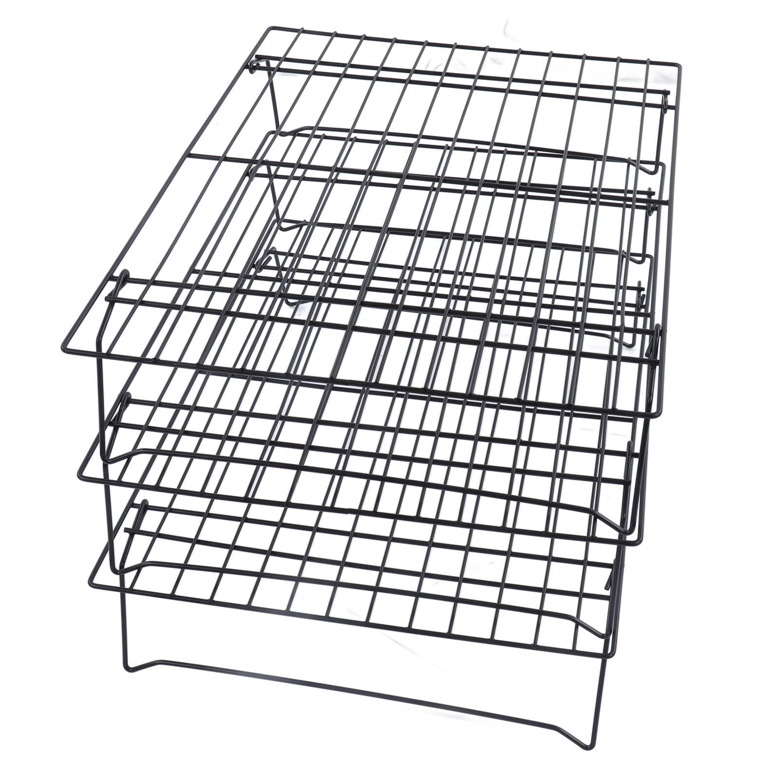 13 Inch Iron Baking Rack 3 Layer Non Stick Cooling Racks for Cooking Baking Cake Biscuits V1294-YM0523-3111220099011