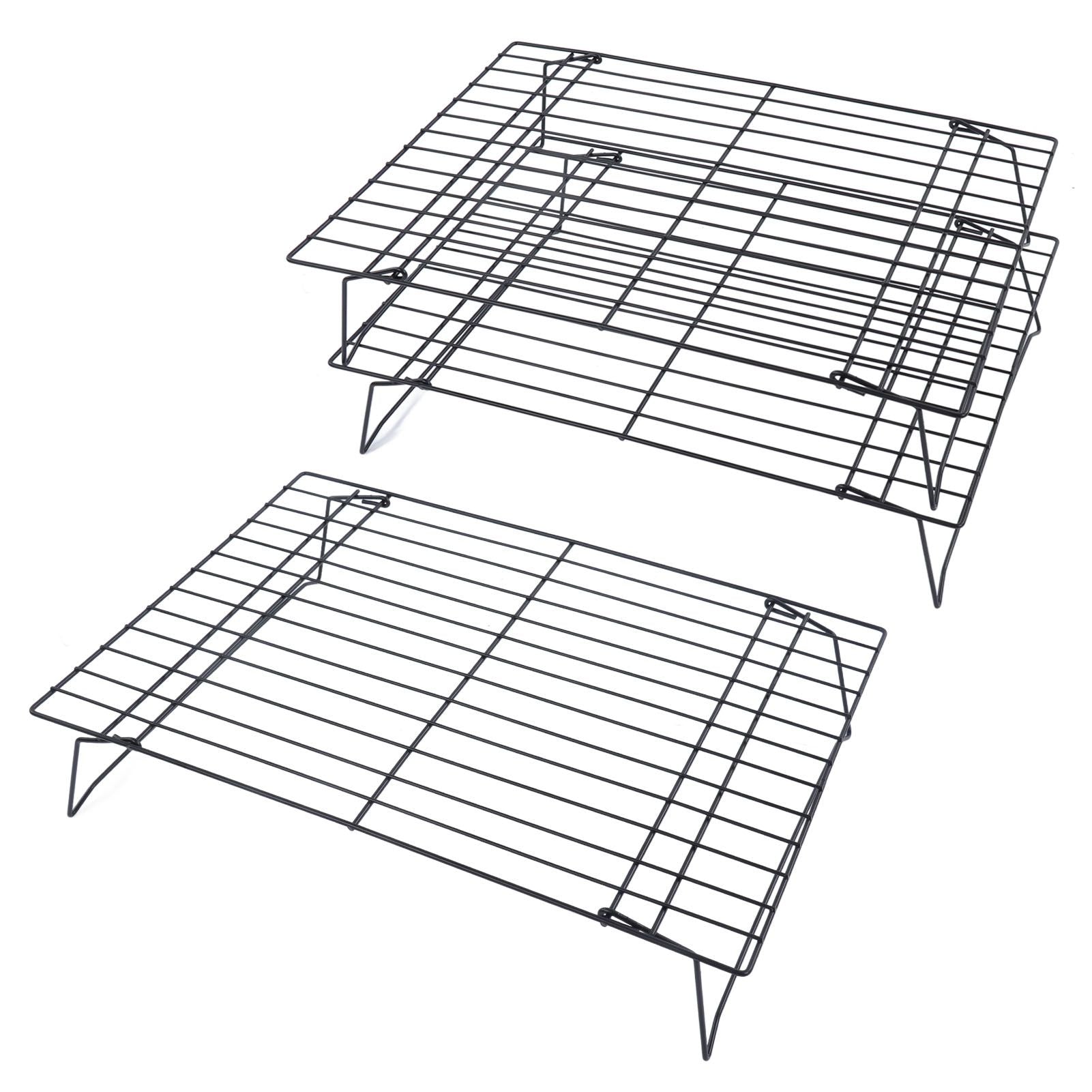 13 Inch Iron Baking Rack 3 Layer Non Stick Cooling Racks for Cooking Baking Cake Biscuits V1294-YM0523-3111220099011