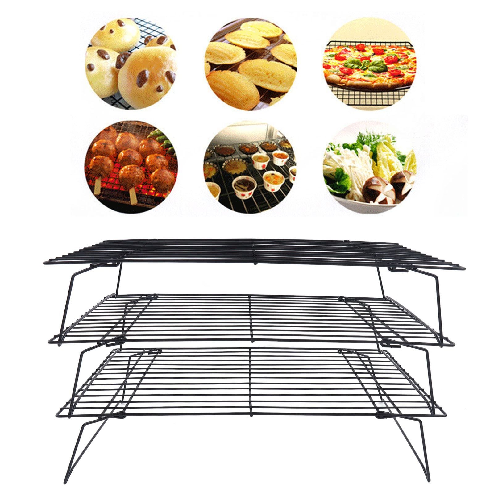 13 Inch Iron Baking Rack 3 Layer Non Stick Cooling Racks for Cooking Baking Cake Biscuits V1294-YM0523-3111220099011