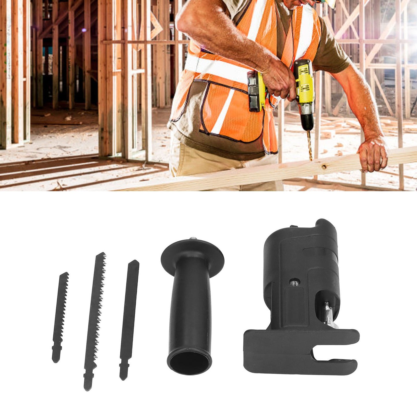 Reciprocating Saw Adapter Professional Electric Saw Conversion Head for Wood Metal Cutting V1294-YM0523-3111220099511