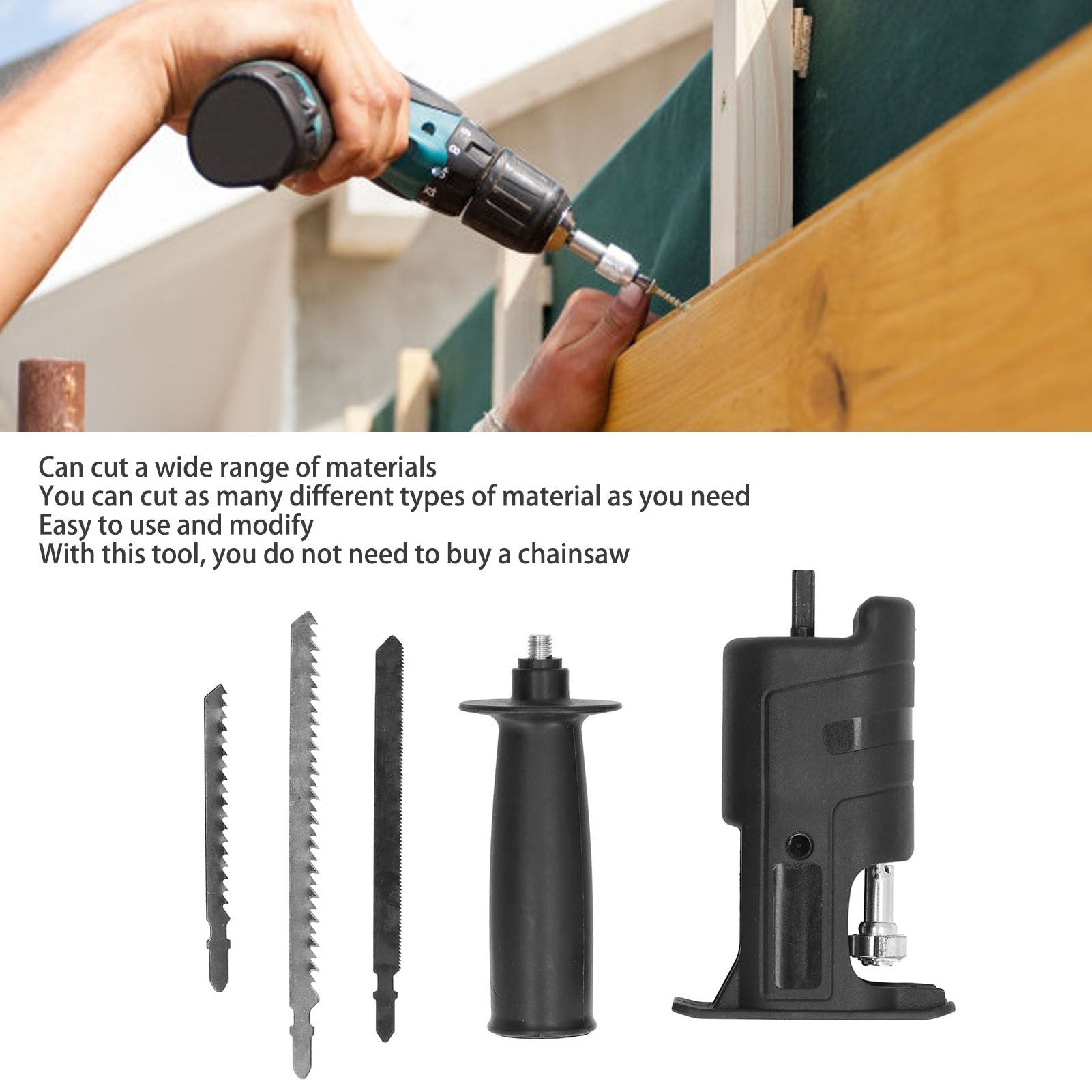 Reciprocating Saw Adapter Professional Electric Saw Conversion Head for Wood Metal Cutting V1294-YM0523-3111220099511