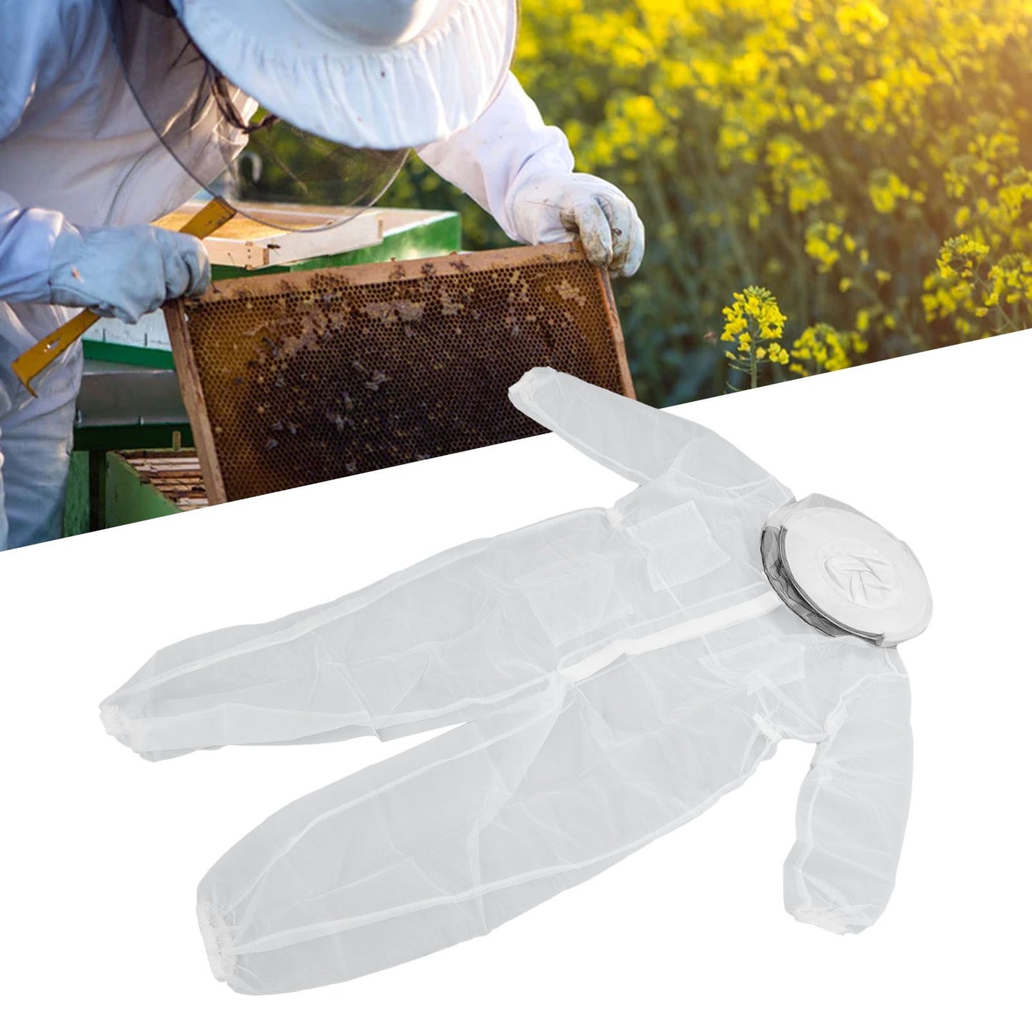 Bee Suit Summer Breathable Ultra Thin Soft Comfortable Cotton Full Body Beeproof Clothing Beekeeping Tools V1294-YM0523-3111220099711