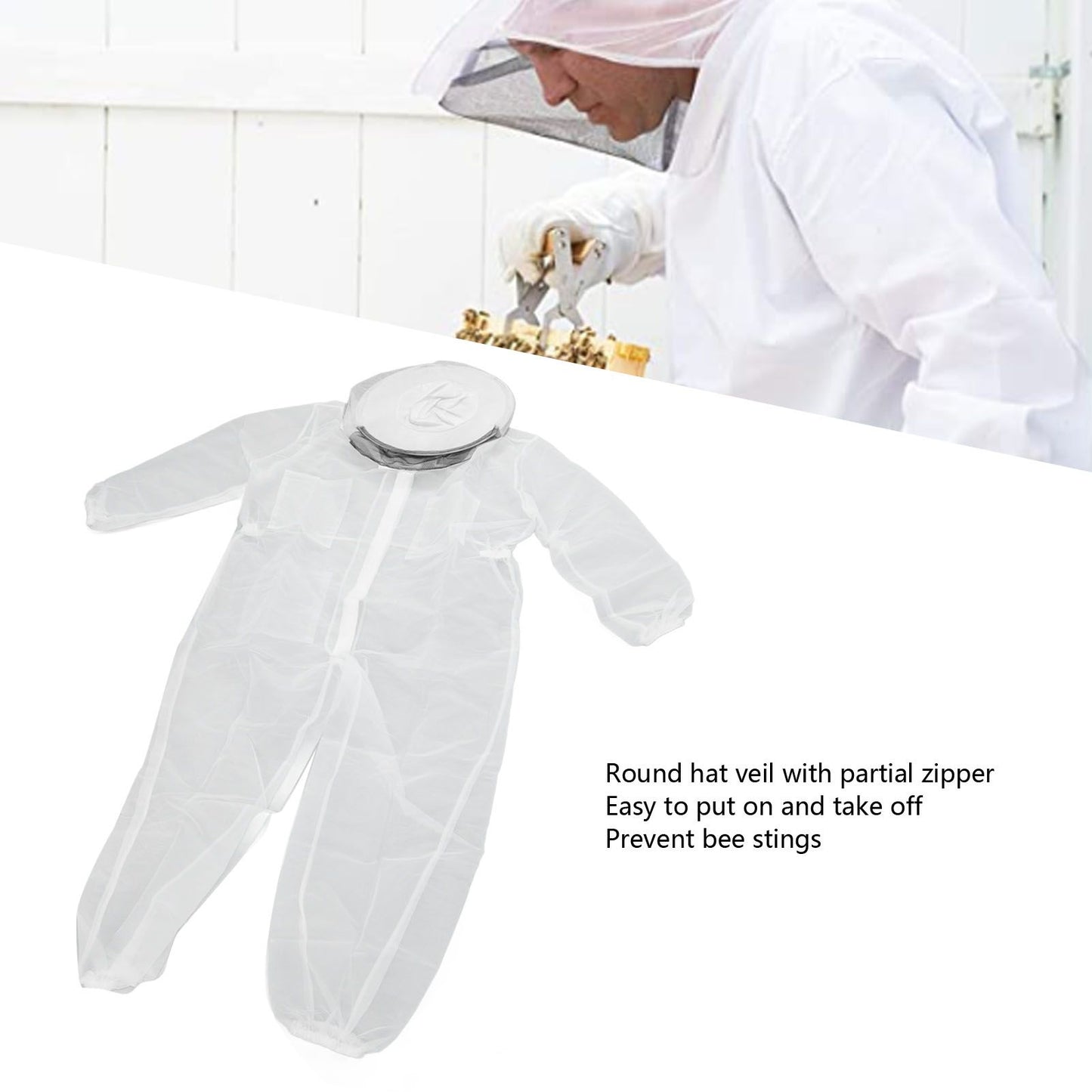 Bee Suit Summer Breathable Ultra Thin Soft Comfortable Cotton Full Body Beeproof Clothing Beekeeping Tools V1294-YM0523-3111220099711
