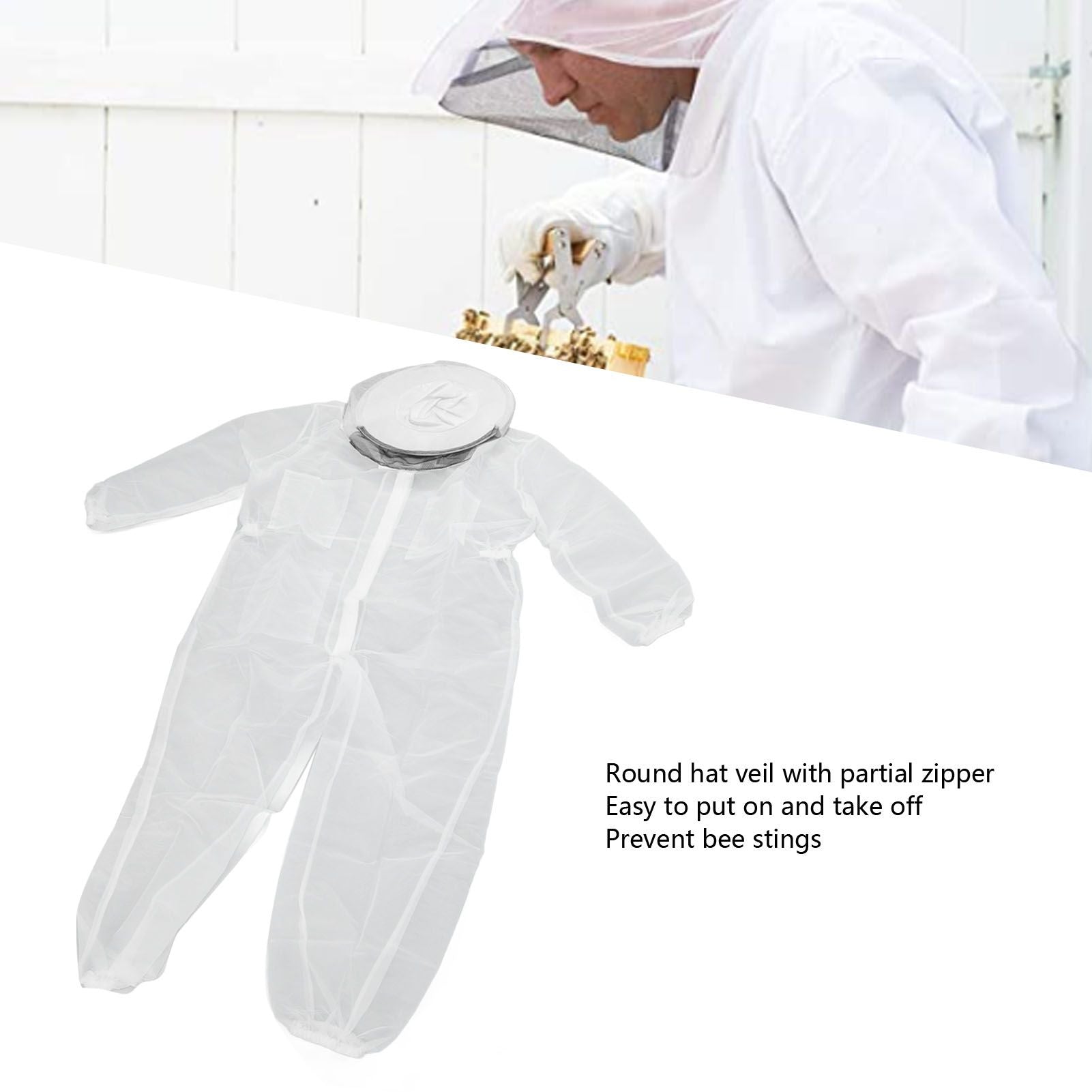 Bee Suit Summer Breathable Ultra Thin Soft Comfortable Cotton Full Body Beeproof Clothing Beekeeping Tools V1294-YM0523-3111220099711