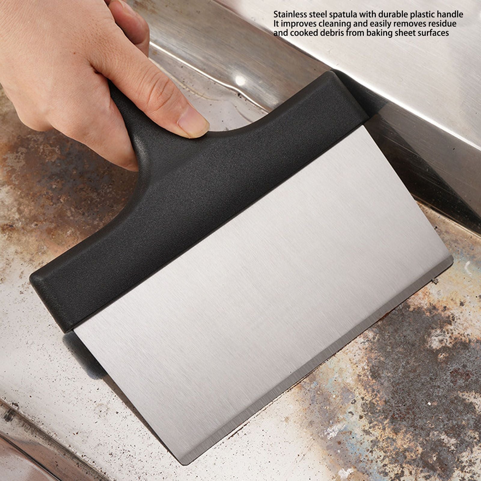 Barbecue Grill Griddle Cleaning Kit BBQ Grill Cleaner Set Includes Stainless Steel Scraper Brush Sponge Blocks V1294-YM0523-3111220100711