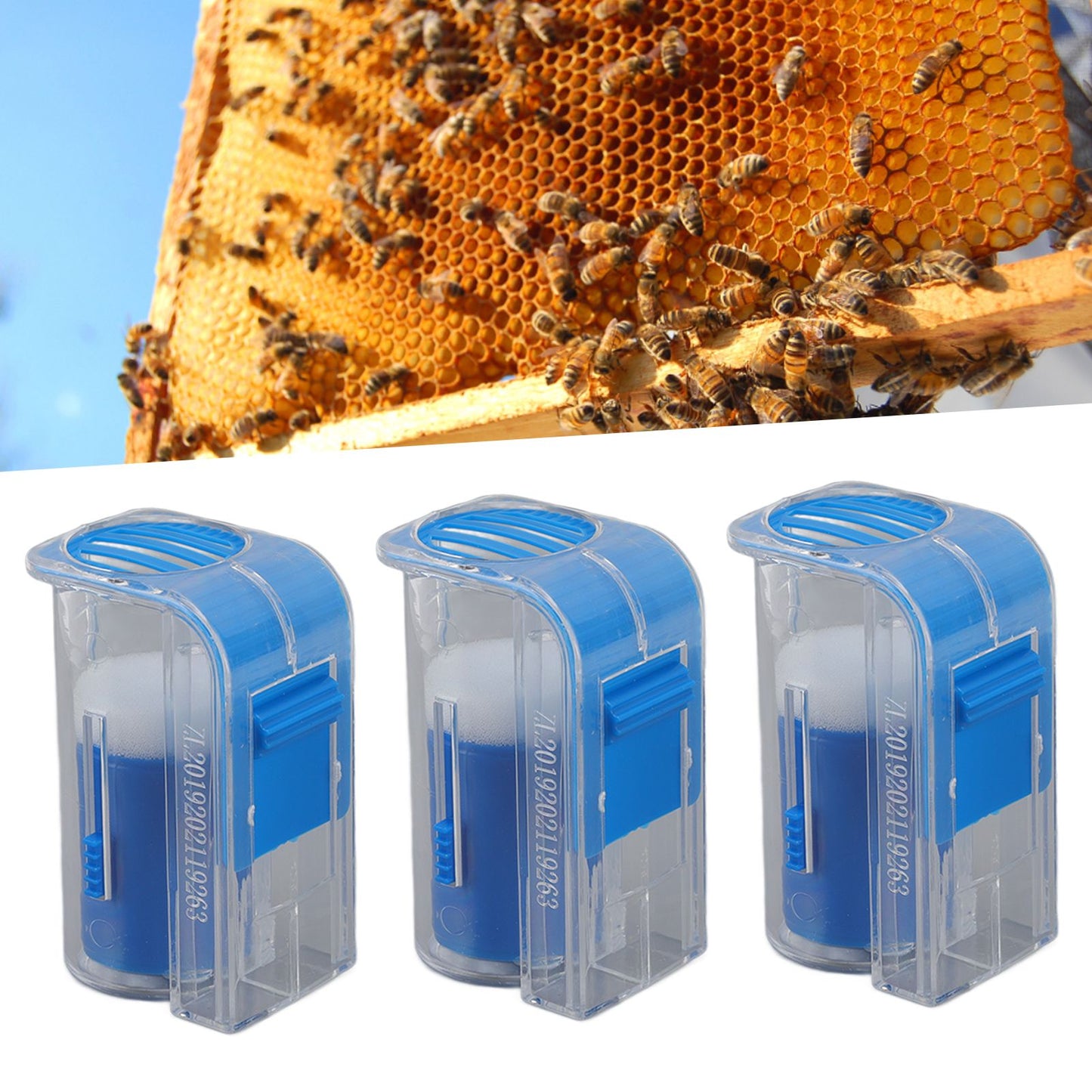 3Pcs Queen Bee Marking Cage Catcher Plastic One Handed Bee Queen Marker Bottle Beekeeping Tools for V1294-YM0523-3111220100811