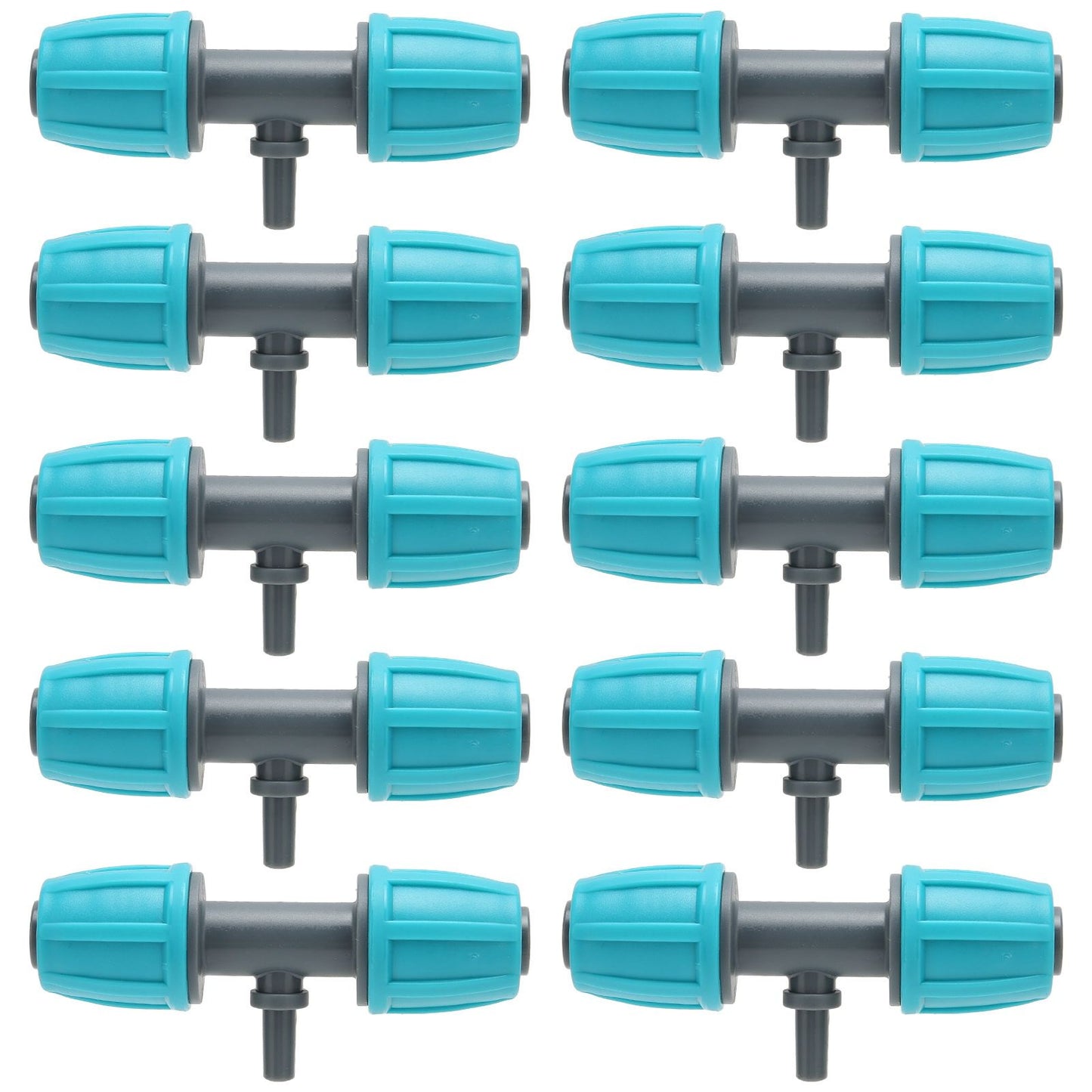 10PCS 16mm to 4/7 Barbed Tee Irrigation Tube Reducing Tee Connector Fitting for Garden Courtyard V1294-YM0523-3111220101711