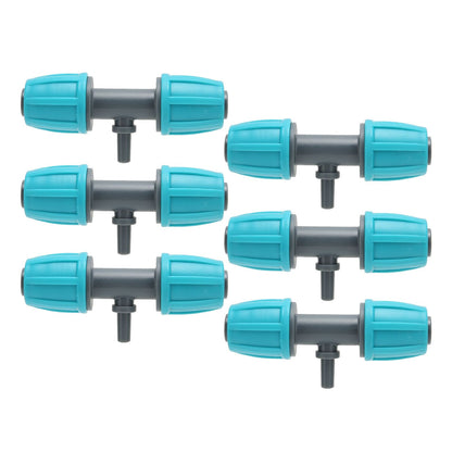 10PCS 16mm to 4/7 Barbed Tee Irrigation Tube Reducing Tee Connector Fitting for Garden Courtyard V1294-YM0523-3111220101711
