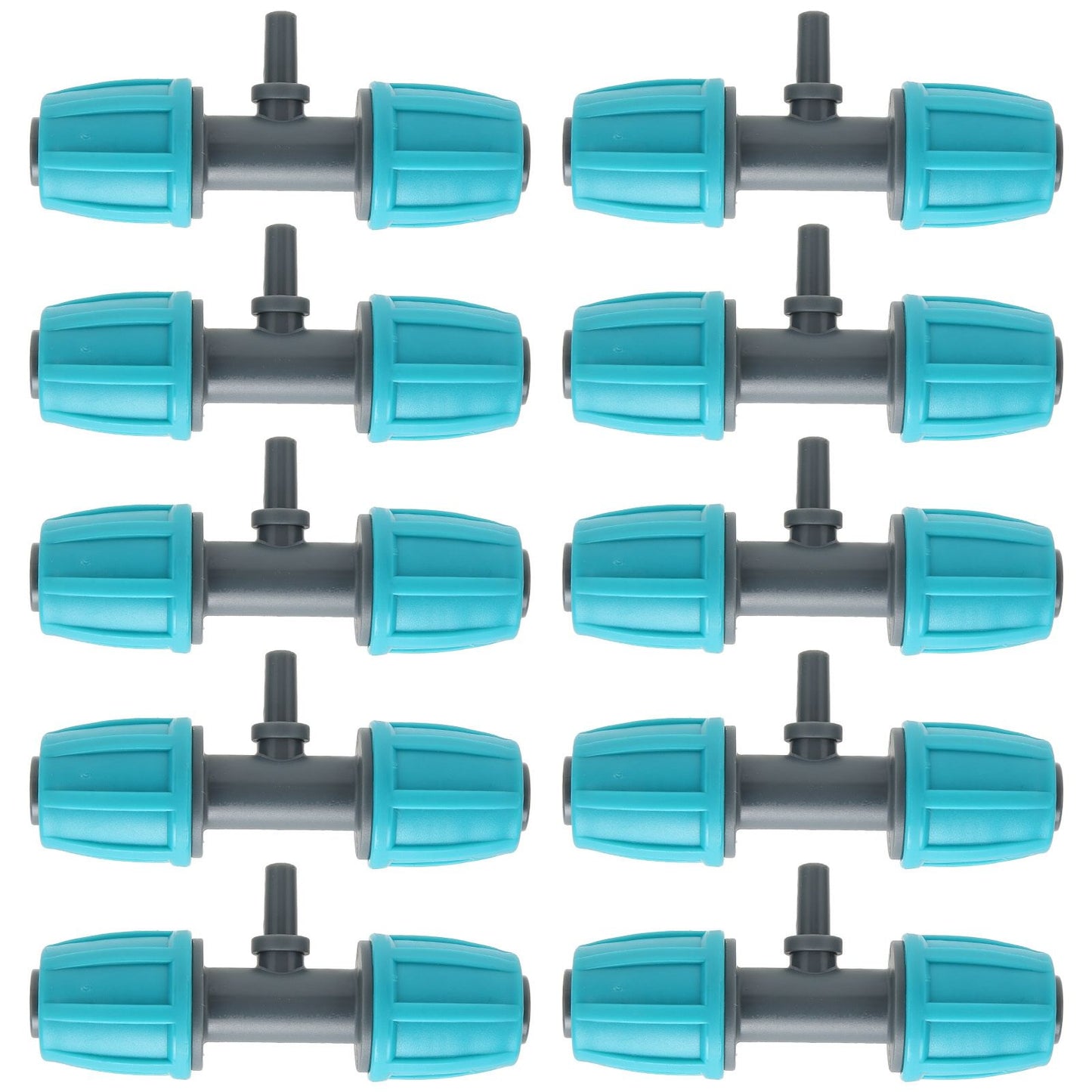 10PCS 16mm to 4/7 Barbed Tee Irrigation Tube Reducing Tee Connector Fitting for Garden Courtyard V1294-YM0523-3111220101711