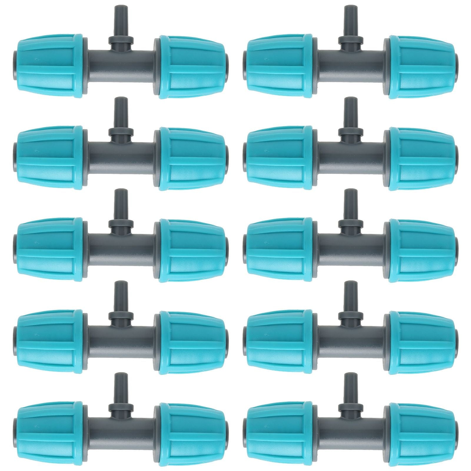 10PCS 16mm to 4/7 Barbed Tee Irrigation Tube Reducing Tee Connector Fitting for Garden Courtyard V1294-YM0523-3111220101711