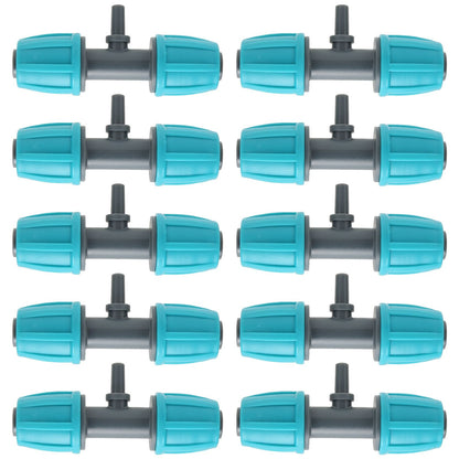 10PCS 16mm to 4/7 Barbed Tee Irrigation Tube Reducing Tee Connector Fitting for Garden Courtyard V1294-YM0523-3111220101711