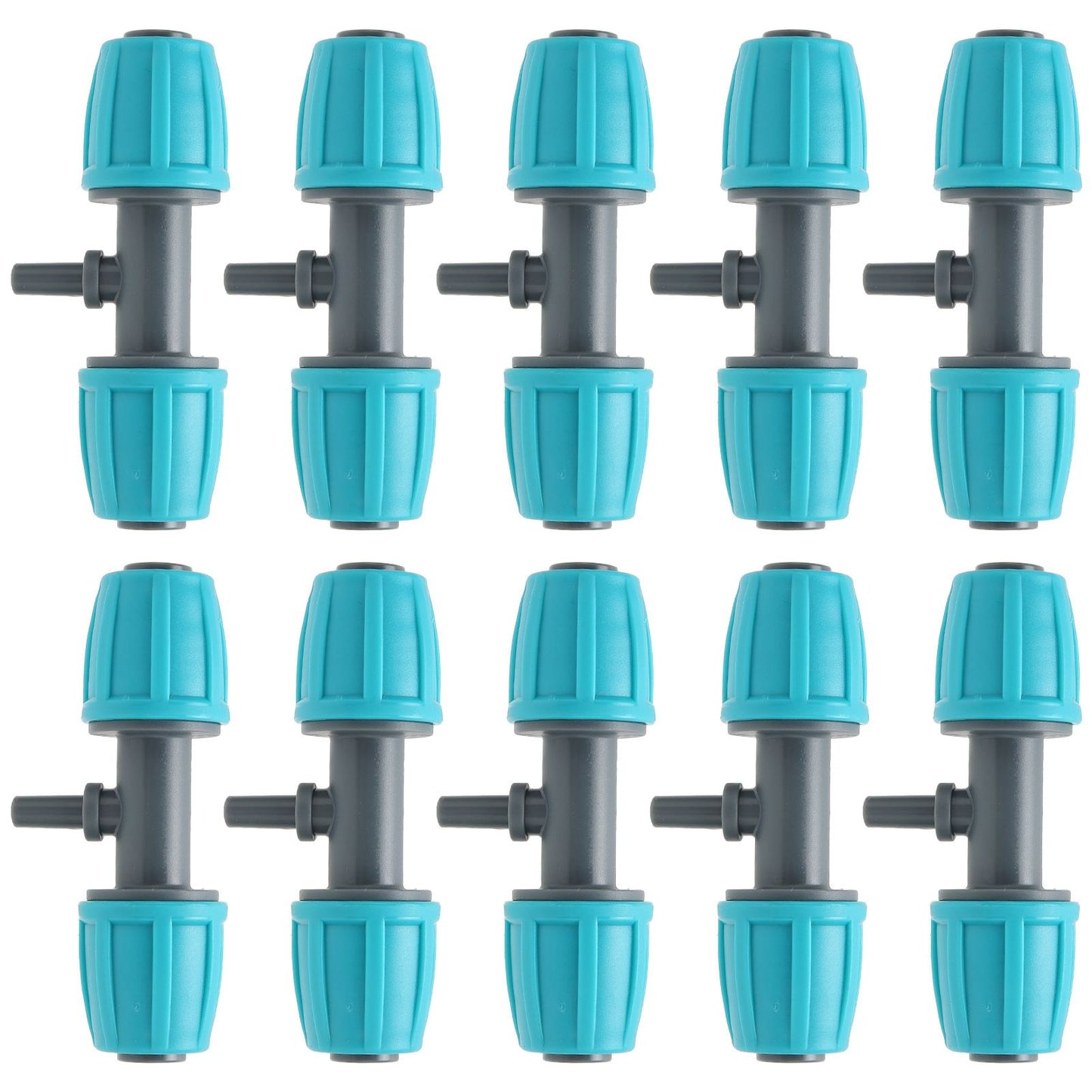 10PCS 16mm to 4/7 Barbed Tee Irrigation Tube Reducing Tee Connector Fitting for Garden Courtyard V1294-YM0523-3111220101711