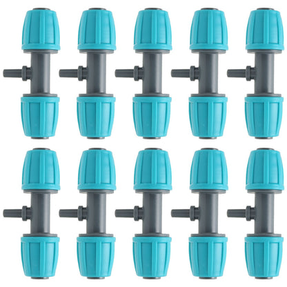 10PCS 16mm to 4/7 Barbed Tee Irrigation Tube Reducing Tee Connector Fitting for Garden Courtyard V1294-YM0523-3111220101711