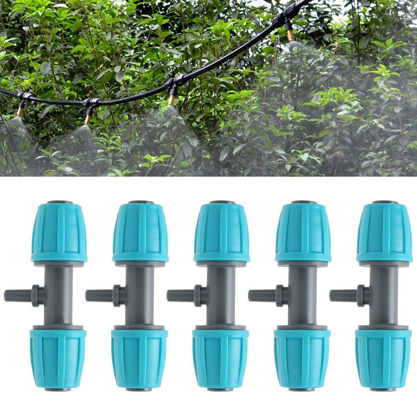10PCS 16mm to 4/7 Barbed Tee Irrigation Tube Reducing Tee Connector Fitting for Garden Courtyard V1294-YM0523-3111220101711