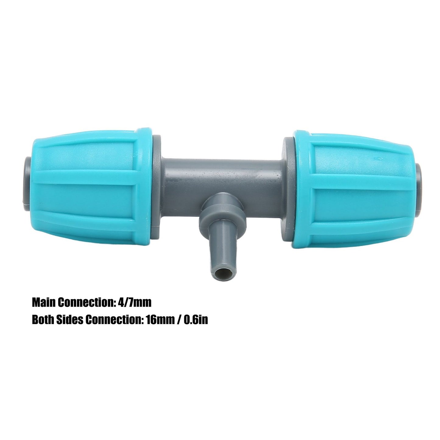 10PCS 16mm to 4/7 Barbed Tee Irrigation Tube Reducing Tee Connector Fitting for Garden Courtyard V1294-YM0523-3111220101711