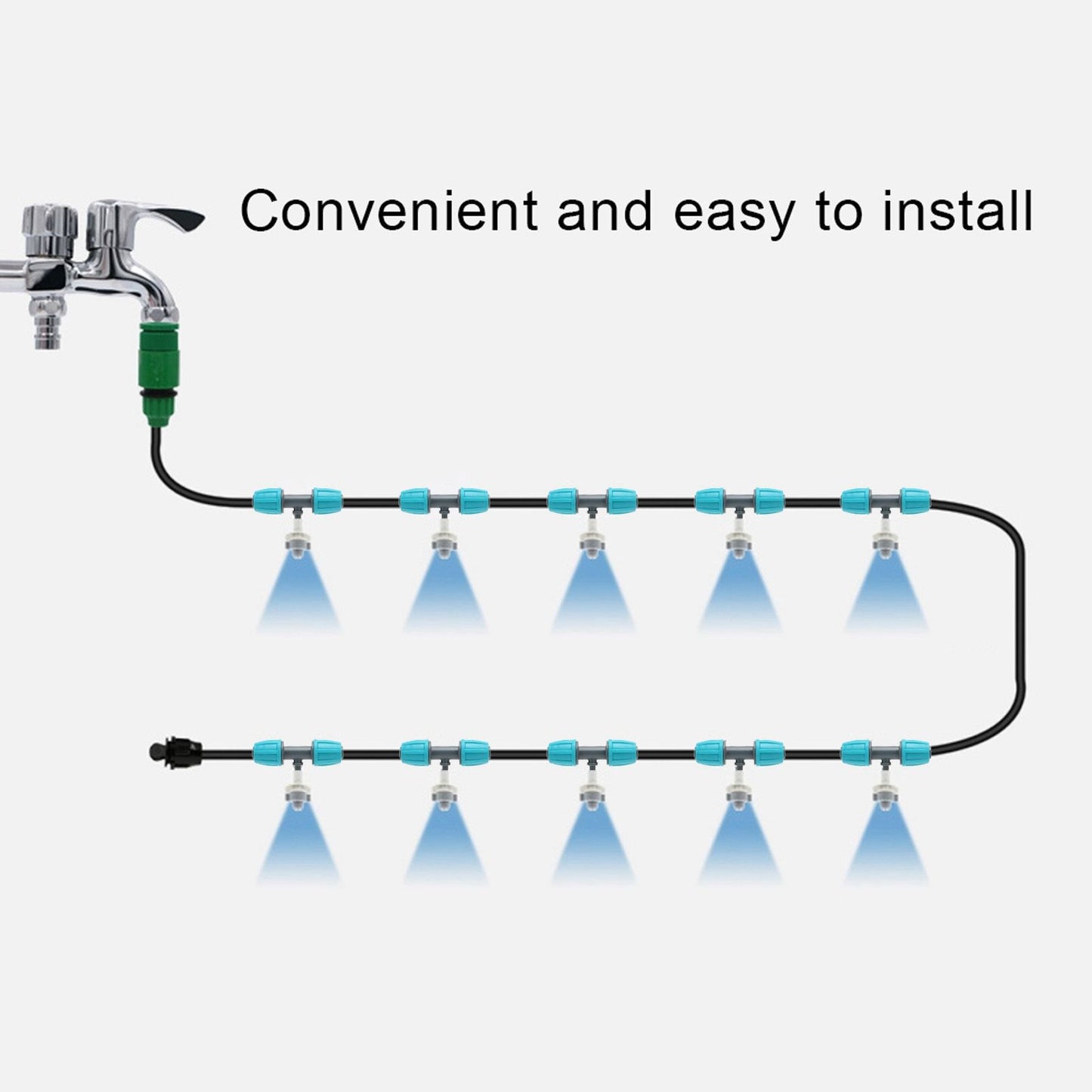 10PCS 16mm to 4/7 Barbed Tee Irrigation Tube Reducing Tee Connector Fitting for Garden Courtyard V1294-YM0523-3111220101711