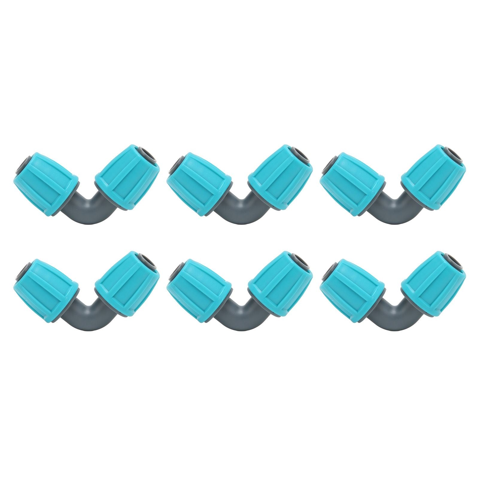10PCS 16mm Lock Barbed Connector PE 90 degrees Elbow Hose Joint Garden Agricultural Drip Irrigation Fitting V1294-YM0523-3111220102411
