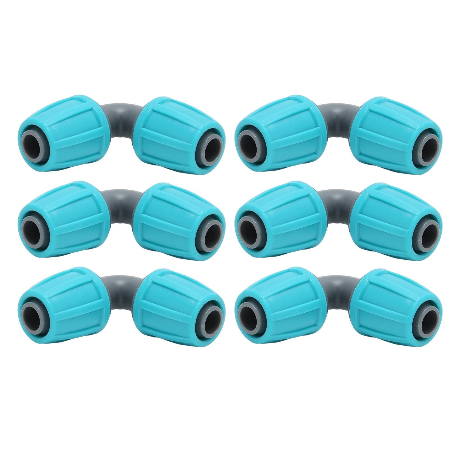 10PCS 16mm Lock Barbed Connector PE 90 degrees Elbow Hose Joint Garden Agricultural Drip Irrigation Fitting V1294-YM0523-3111220102411