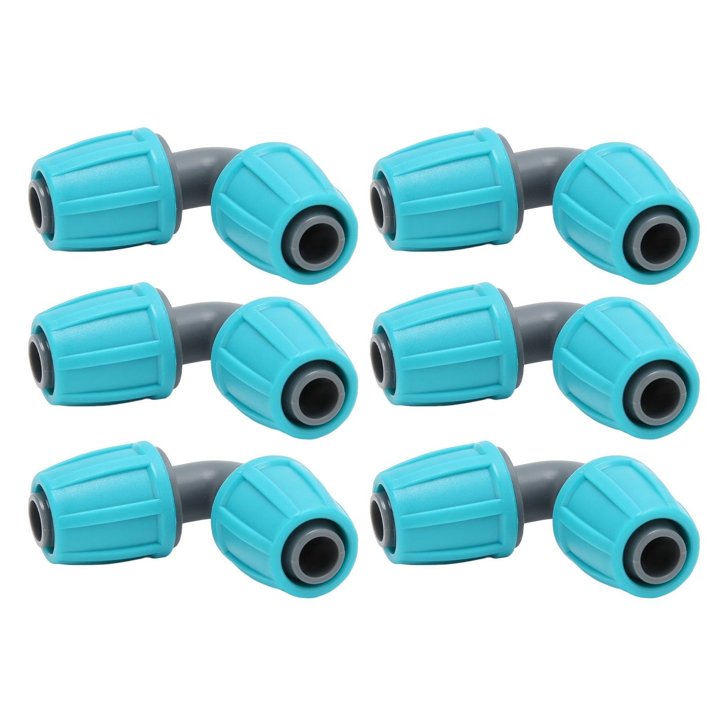 10PCS 16mm Lock Barbed Connector PE 90 degrees Elbow Hose Joint Garden Agricultural Drip Irrigation Fitting V1294-YM0523-3111220102411