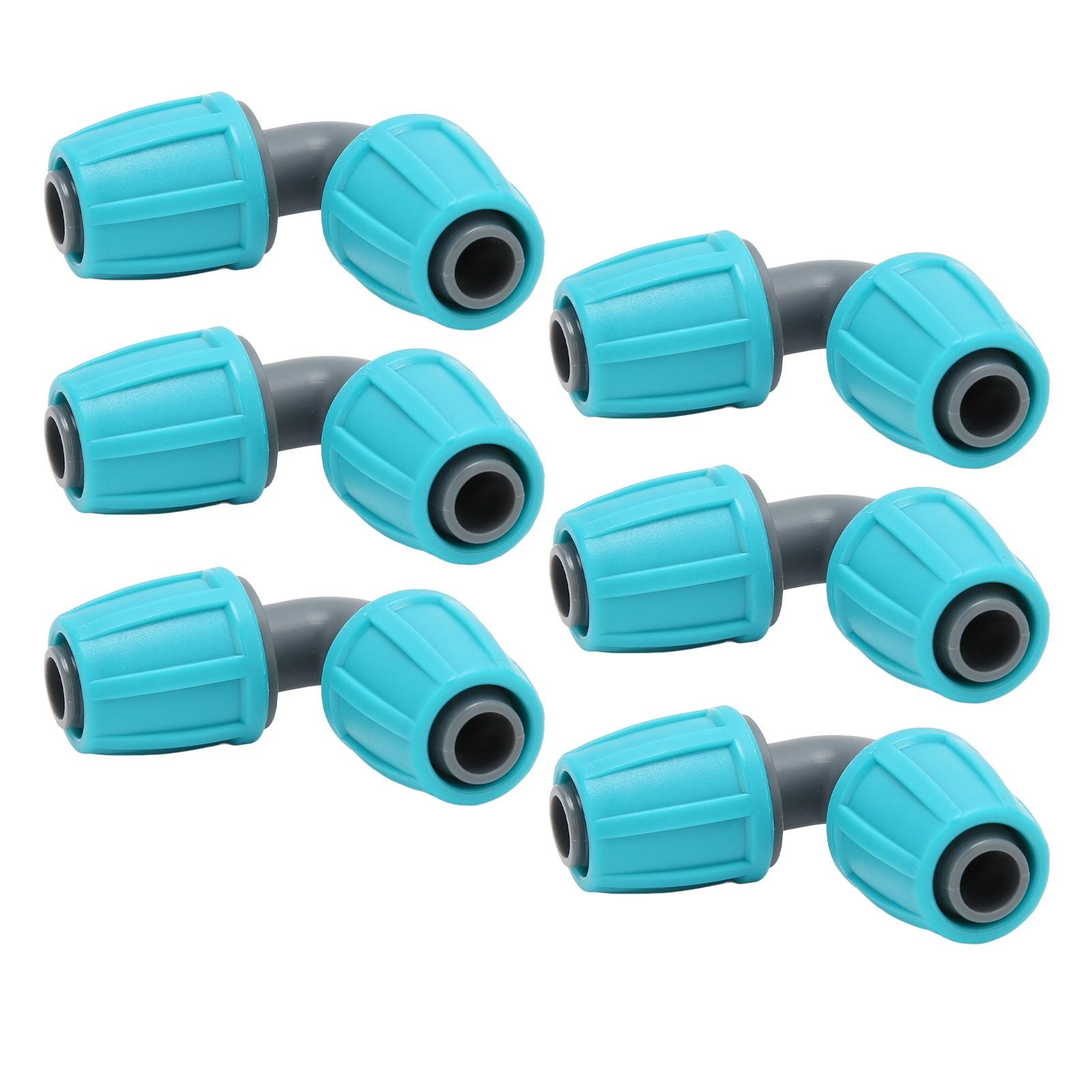 10PCS 16mm Lock Barbed Connector PE 90 degrees Elbow Hose Joint Garden Agricultural Drip Irrigation Fitting V1294-YM0523-3111220102411