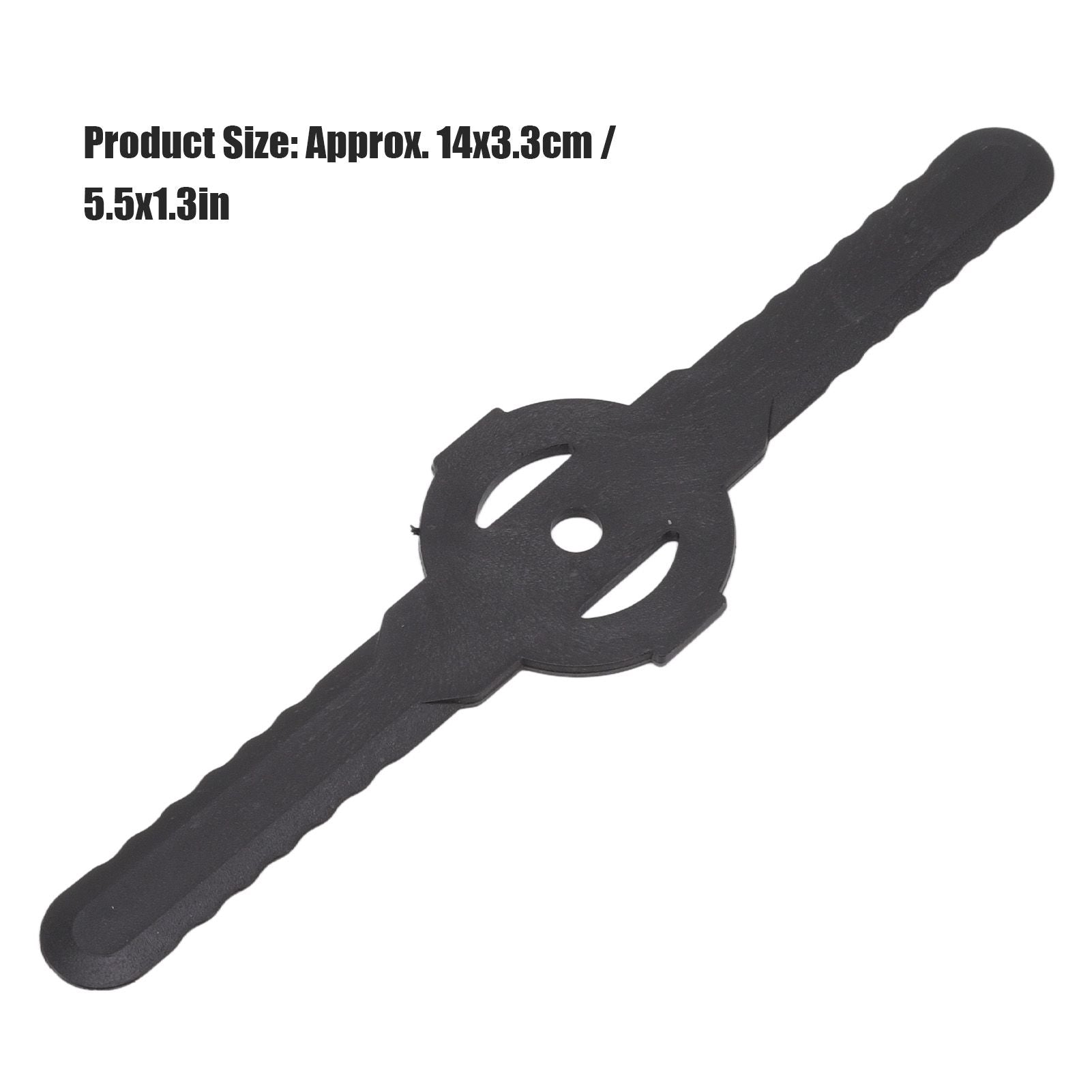 20Pcs Plastic Lawn Mower Blades Garden Electric Grass Trimmer Long Blade Trimmer Accessories Black V1294-YM0523-3111220102611