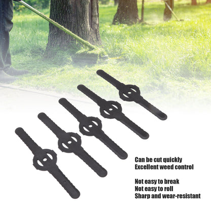 20Pcs Plastic Lawn Mower Blades Garden Electric Grass Trimmer Long Blade Trimmer Accessories Black V1294-YM0523-3111220102611